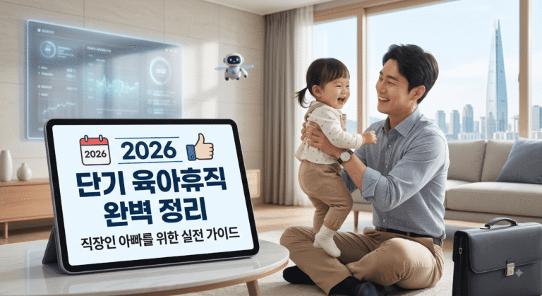 2026년 단기 육아휴직 제도 완벽 정리 직장인 아빠를 위한 실전 가이드