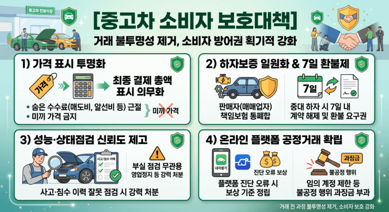 2026년 중고차 구매 전 필수 확인 중고차 소비자 보호대책 완벽 가이드