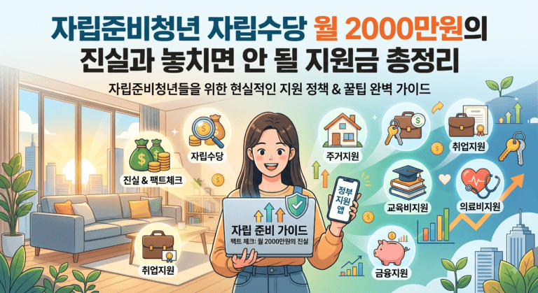 자립준비청년 자립수당 월 2000만원의 진실과 놓치면 안 될 지원금 총정리