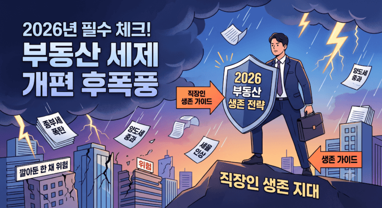 2026년 부동산 세제 개편 후폭풍 직장인이 꼭 알아야 할 생존 전략
